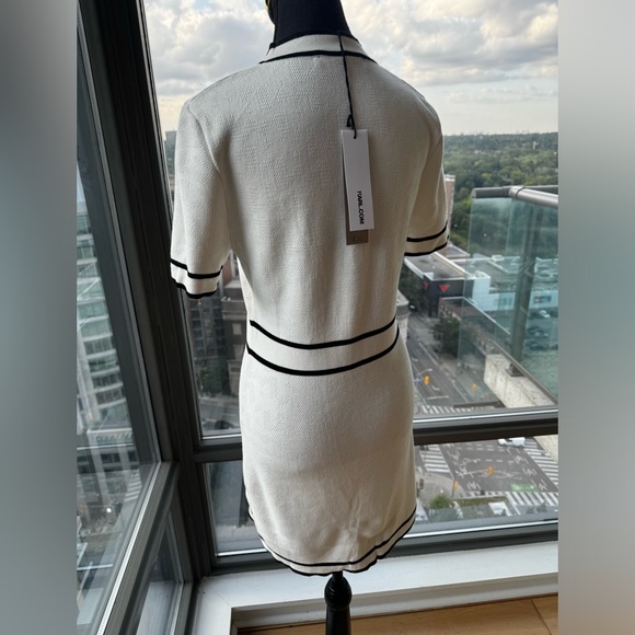 🆕 KARL LAGERFELD 🧿 NWT Classic Knit Dress with Embroidered Monogram, White, M - Picture 13 of 16